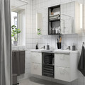 ENHET Bathroom, anthracite/white, 124x43x65 cm