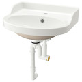 RUTSJÖN Semi-recessed wash-basin w watr trp, white, 50x44 cm