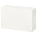 BESTÅ Wall-mounted cabinet combination, white/Lappviken white, 60x22x38 cm