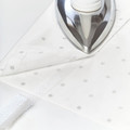 LEN Curtains with tie-backs, 1 pair, dotted, white, 120x300 cm