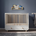 MYLLRA Cot with drawer, white, 60x120 cm