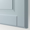 FJÄREHALS Door with hinges, light grey-blue, 50x229 cm