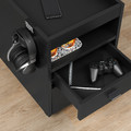 UPPSPEL / GRUPPSPEL Desk, chair and drawer unit, black/Grann black, 140x80 cm