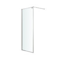 GoodHome Walk-in Shower Ezili 90 cm, chrome/transparent