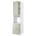 METOD / MAXIMERA High cabinet f oven+door/2 drawers, white/Stensund light green, 60x60x240 cm