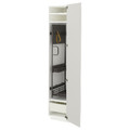 METOD / MAXIMERA High cabinet with cleaning interior, white/Ringhult light gray, 40x60x200 cm