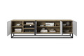 TV Cabinet Asha 200 cm, metal legs, artisan/rivier stone mat