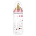 NUK First Choice Plus Baby Bottle with Temperature Control 300ml 0-6m, pink