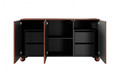 Cabinet Sonatia II 150 cm, with 4 internal drawers, burgundy