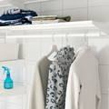 BOAXEL Laundry combination, white/metal, 165x40x201 cm