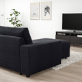 VIMLE Chaise longue, with wide armrests/Saxemara black-blue