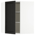 METOD Corner wall cabinet with shelves