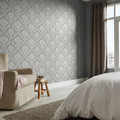 GoodHome Vinyl Wallpaper on Fleece Mire, grey