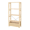 IVAR Shelving unit with storage box, pine, 89x30x179 cm