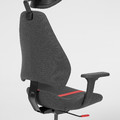 UPPSPEL / GRUPPSPEL Gaming desk and chair, black/grey, 180x80 cm