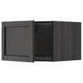 METOD Top cabinet for fridge/freezer, black/Lerhyttan black stained, 60x40 cm