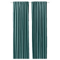 SANELA Curtains, 1 pair, dark grey-turquoise, 140x300 cm