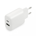 everActive Wall Charger EU Plug USB/USB-C QC3.0 25W, white