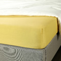 BRUKSVARA Fitted sheet, yellow, 90x200 cm