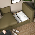 SKÖNABÄCK 2-seat sofa-bed, Vissle yellow-green