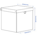 NIMM Storage box with lid, yellow, 32x30x30 cm