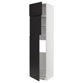 METOD High cab for fridge with 3 doors, white/Upplöv matt anthracite, 60x60x240 cm