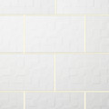 Decorative Tile Alexandrina Cersanit 25 x 40 cm, white, 1.2 m2