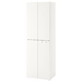 SMÅSTAD / PLATSA Wardrobe, white white/with 2 clothes rails, 60x57x181 cm