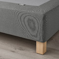 LYNGÖR Slatted mattress base with legs, dark grey, 180x200 cm