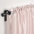 STENFRÖ Sheer curtains, 1 pair, with heading tape/pink, 145x300 cm