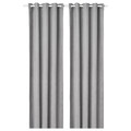 BIRTNA Block-out curtains, 1 pair, grey, 145x300 cm