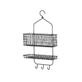 BLECKSJÖN Shower hanger, two tiers, black, 31x56 cm