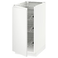 METOD Base cabinet with wire baskets, white/Voxtorp matt white, 40x60 cm