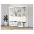 KALLAX Shelf unit with 4 inserts, white, 147x147 cm