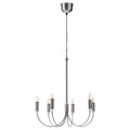 HÅRMÖJA Chandelier, 6-armed, brushed stainless steel