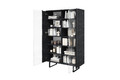 High Display Cabinet Verica 120 cm, charcoal, black legs