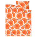 KRANSMALVA Duvet cover and pillowcase, orange, 150x200/50x60 cm