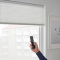 PRAKTLYSING Cellular blind, smart wireless/battery-operated white, 60x195 cm