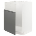 METOD Base cab f TALLSJÖN sink, white/Voxtorp dark grey, 60x60 cm