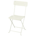 SUNDSÖ Folding chair, off-white outdoor