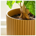 DAKSJUS Plant pot, set of 2, yellow-brown