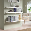 BERGSHULT / PERSHULT Wall shelf combination, white/white, 120x30x91 cm