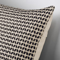 KUSTFLY Cushion cover, beige/black, 50x50 cm