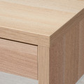 MICKE Workstation, white stained oak effect, 105x50 cm