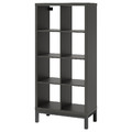 KALLAX Shelving unit with underframe, black-brown/black, 77x164 cm