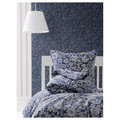 GLESSTARR Duvet cover and 2 pillowcases, dark blue/white, 200x200/50x60 cm