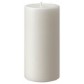 JUBLA Unscented Candle, white, 14 cm