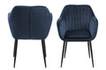 Upholstered Chair Emilia Velvet, 1pc, deep blue/black