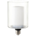 MOLNART LED bulb E27 150 lumen, cylinder glass/striped, 110 mm