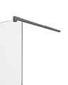 GoodHome Walk-in Shower Beloya 100 cm, transparent/black